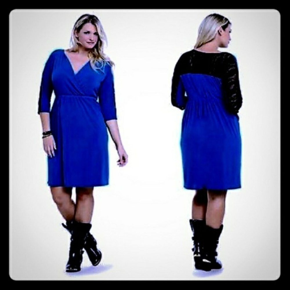 Torrid Blue Dress with Pockets